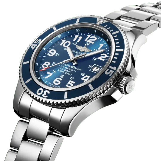 Superocean II 42 - Stainless steel - Blue A17365D11C1A1