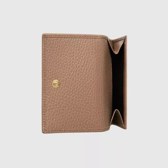〔GG Marmont〕Leather Tri-Fold Wallet