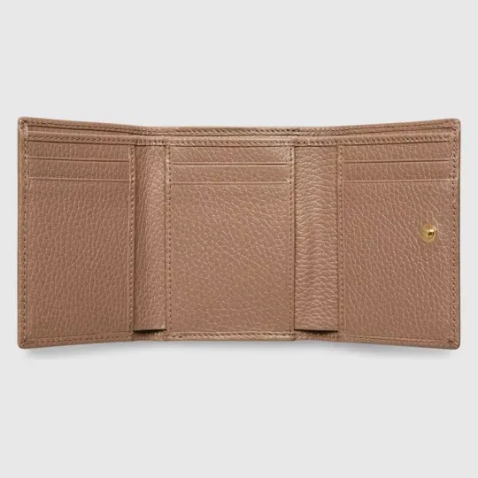 〔GG Marmont〕Leather Tri-Fold Wallet